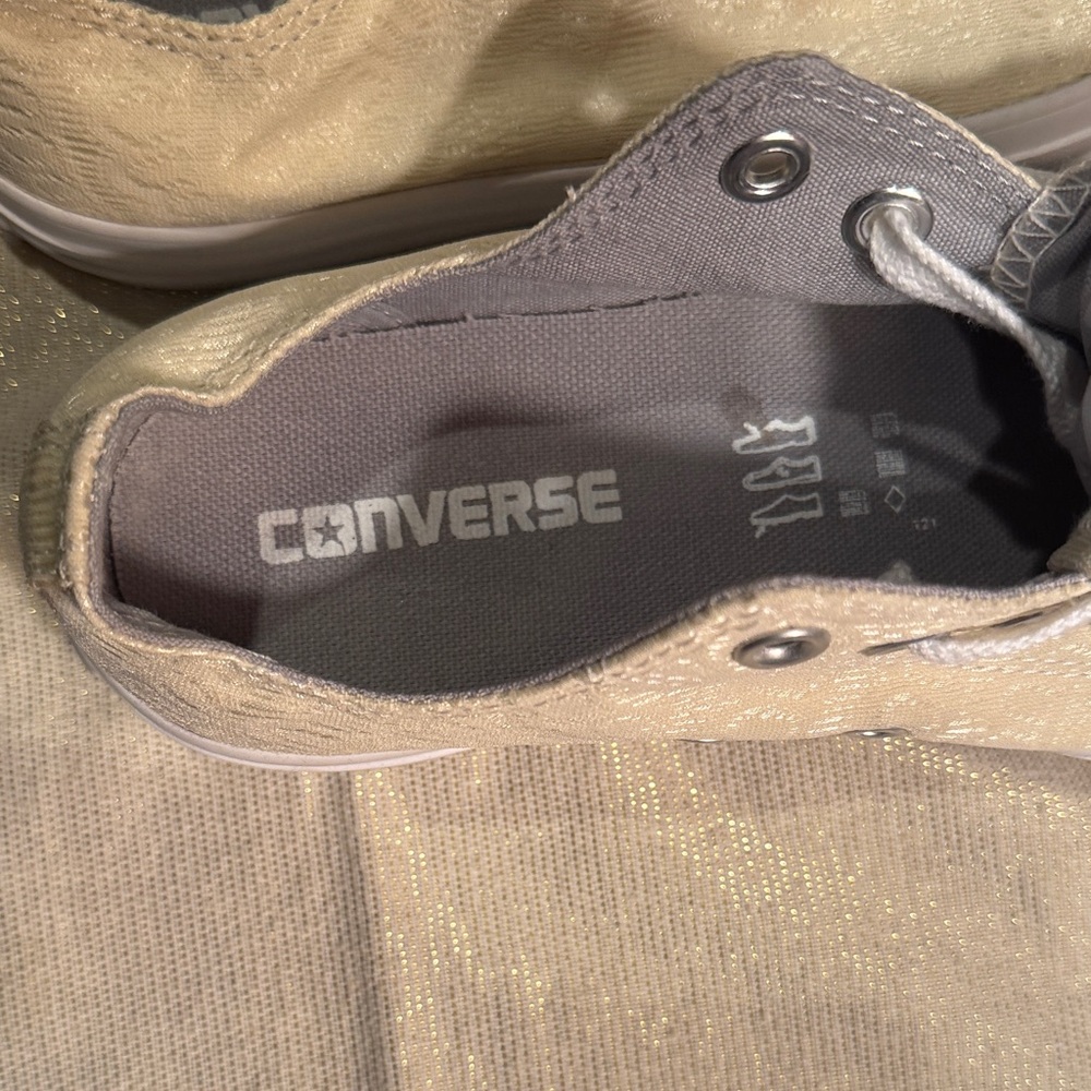 Converse All Star Beige Canvas Sneakers - Picture 7 of 12